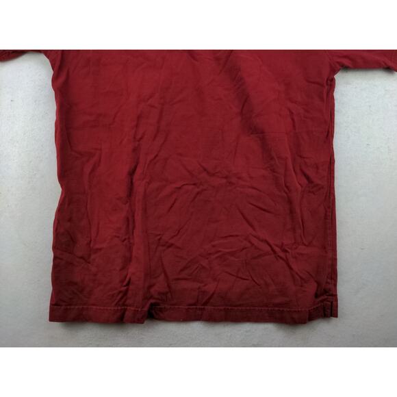 Mens Quiksilver Short Sleeve Polo Shirt Size L Red Logo Collared - Picture 7 of 10